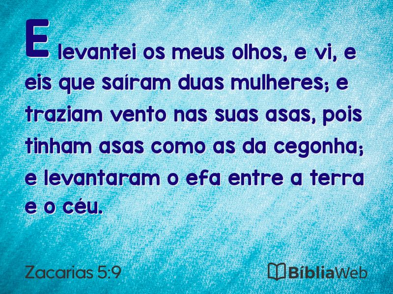 Zacarias 5:9 em imagem para compartilhar