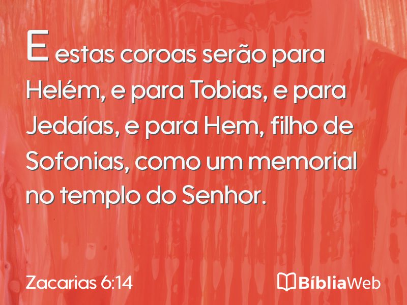 Zacarias 6:14 em imagem para compartilhar