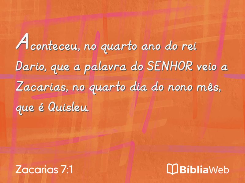 Zacarias 7:1 em imagem para compartilhar