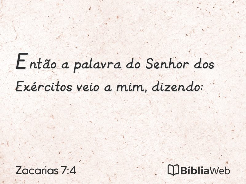 Zacarias 7:4 em imagem para compartilhar