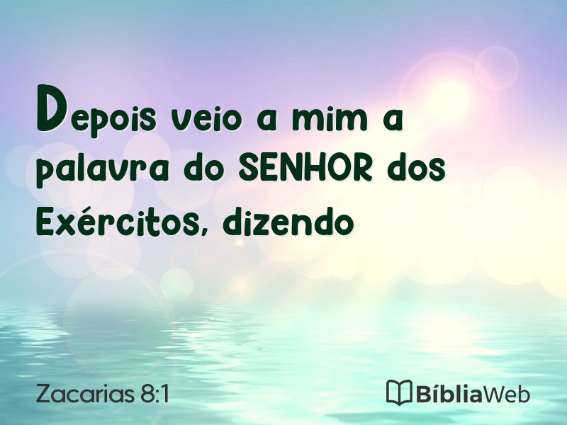 Zacarias 8:1 em imagem para compartilhar