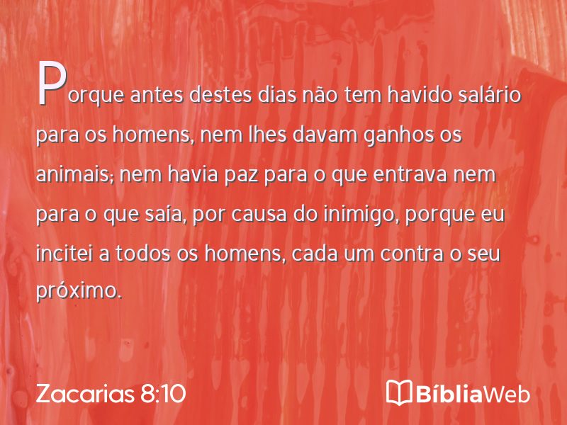 Zacarias 8:10 em imagem para compartilhar