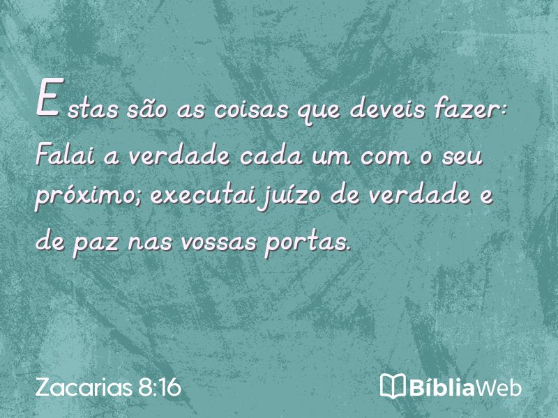 Zacarias 8:16 em imagem para compartilhar