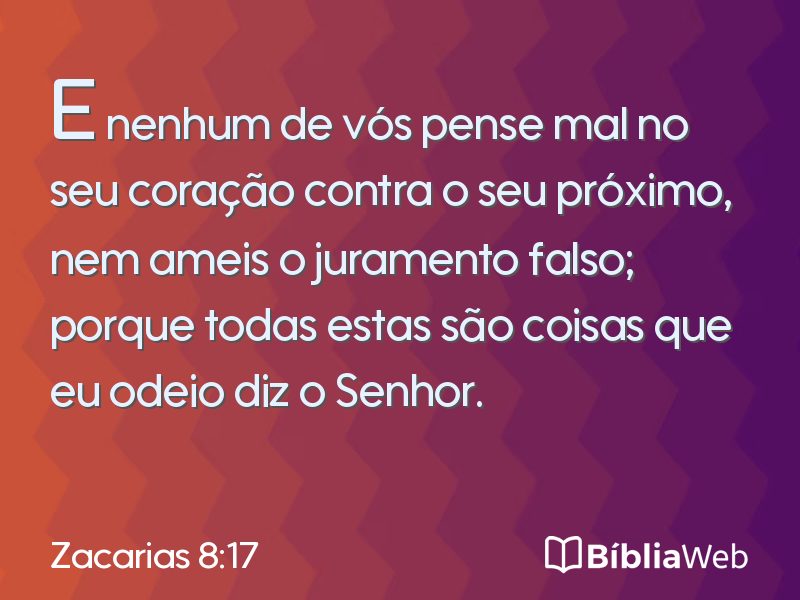 Zacarias 8:17 em imagem para compartilhar