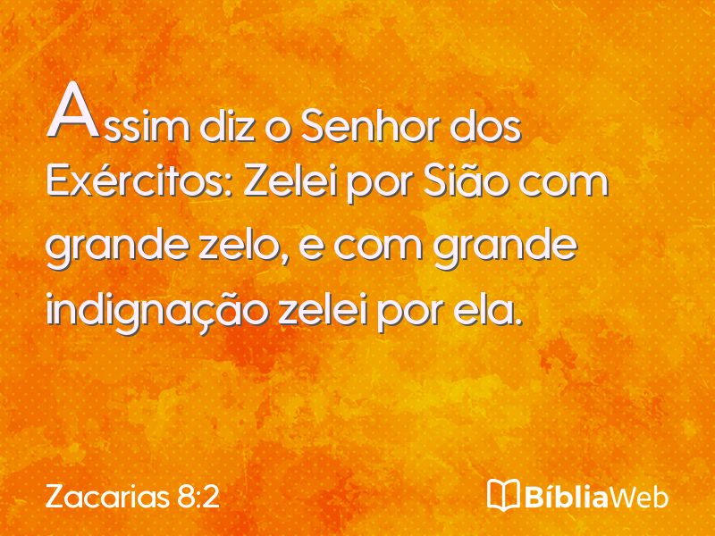 Zacarias 8:2 em imagem para compartilhar