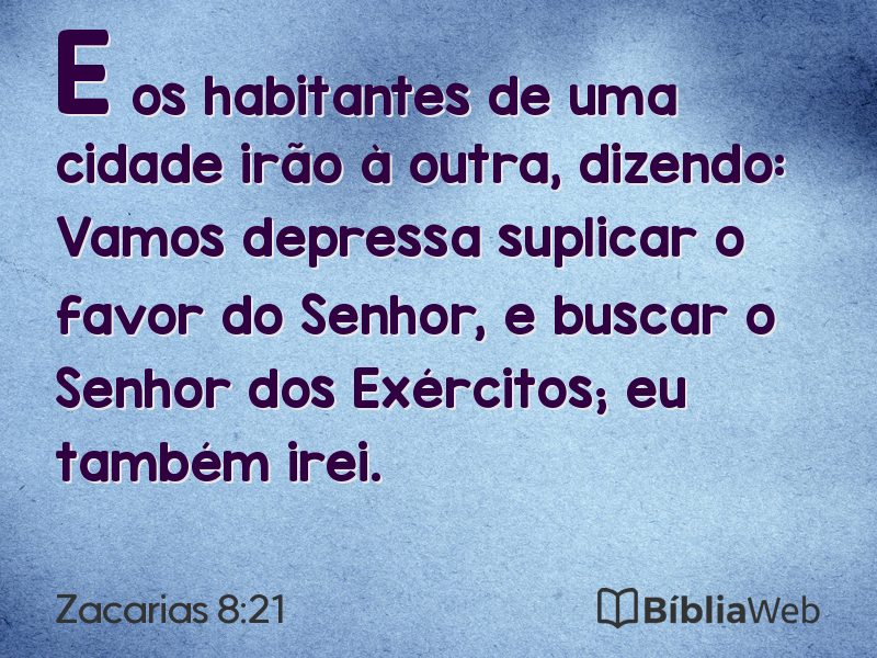 Zacarias 8:21 em imagem para compartilhar