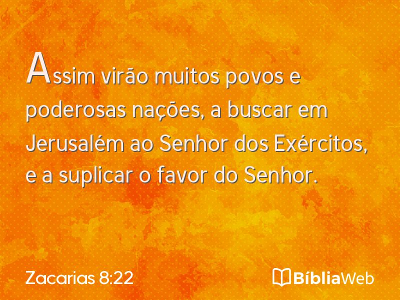 Zacarias 8:22 em imagem para compartilhar