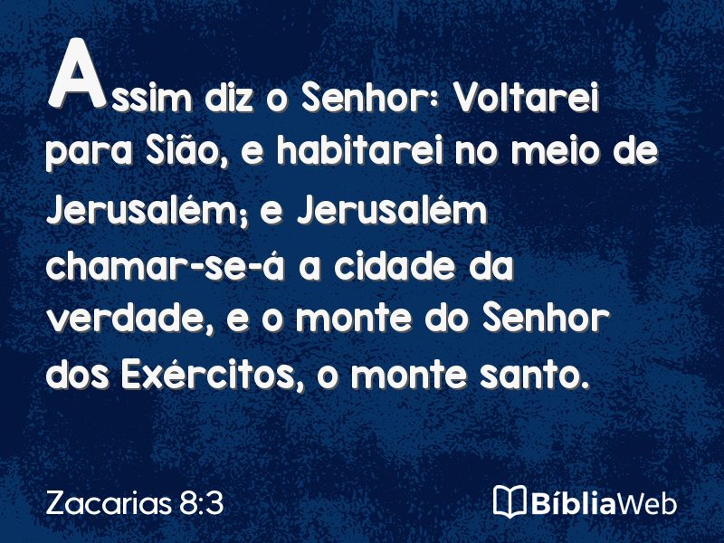 Zacarias 8:3 em imagem para compartilhar