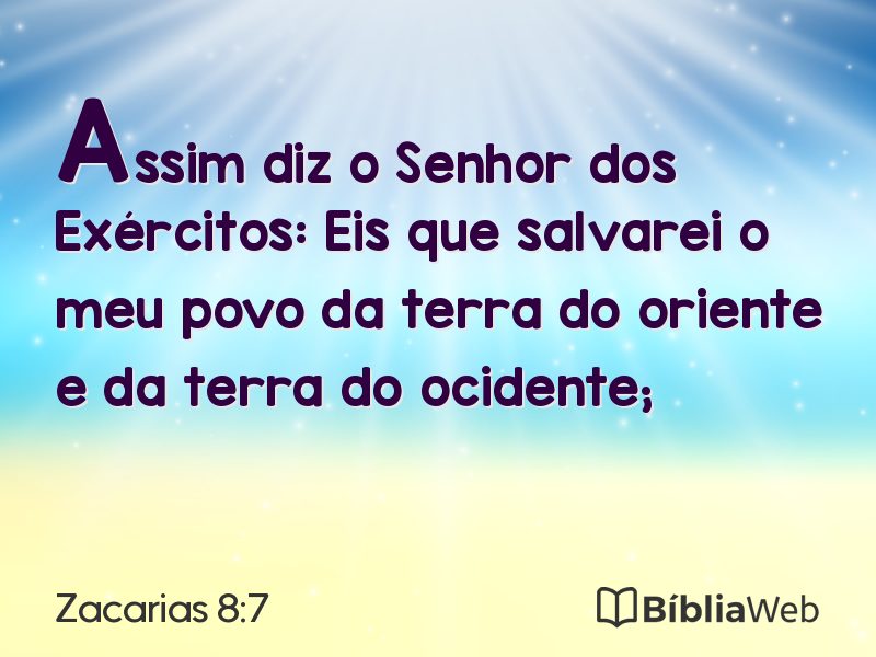 Zacarias 8:7 em imagem para compartilhar