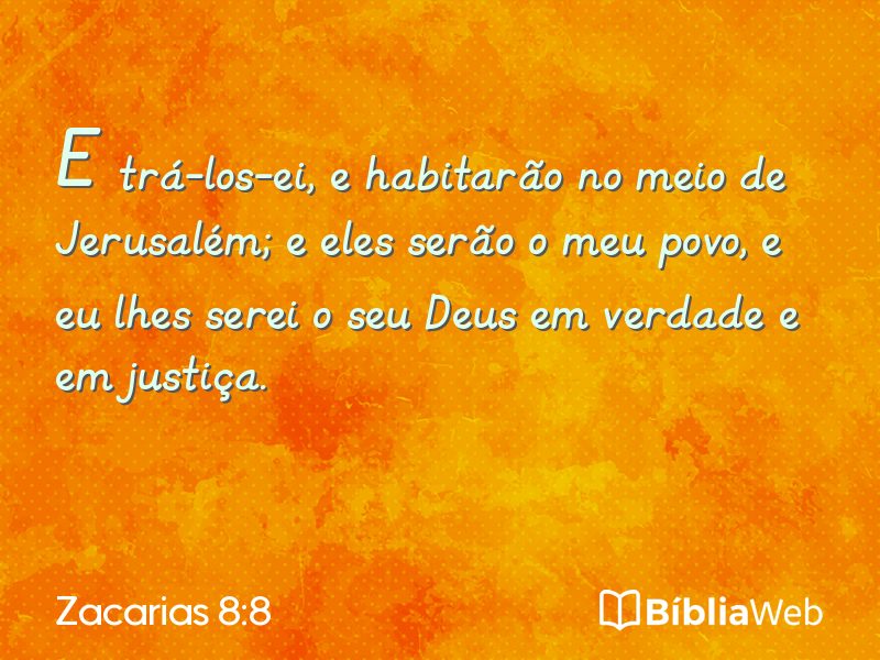 Zacarias 8:8 em imagem para compartilhar