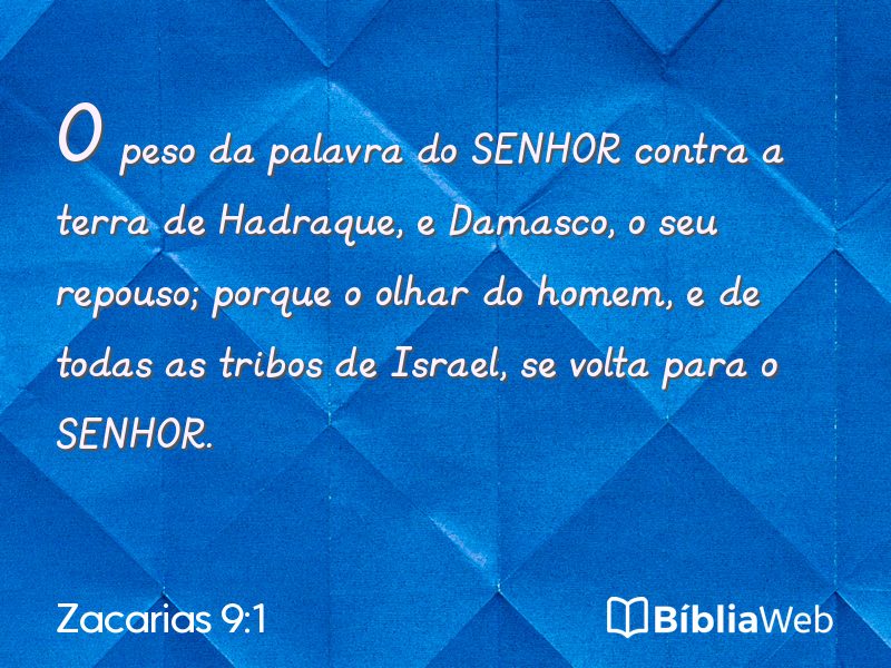 Zacarias 9:1 em imagem para compartilhar