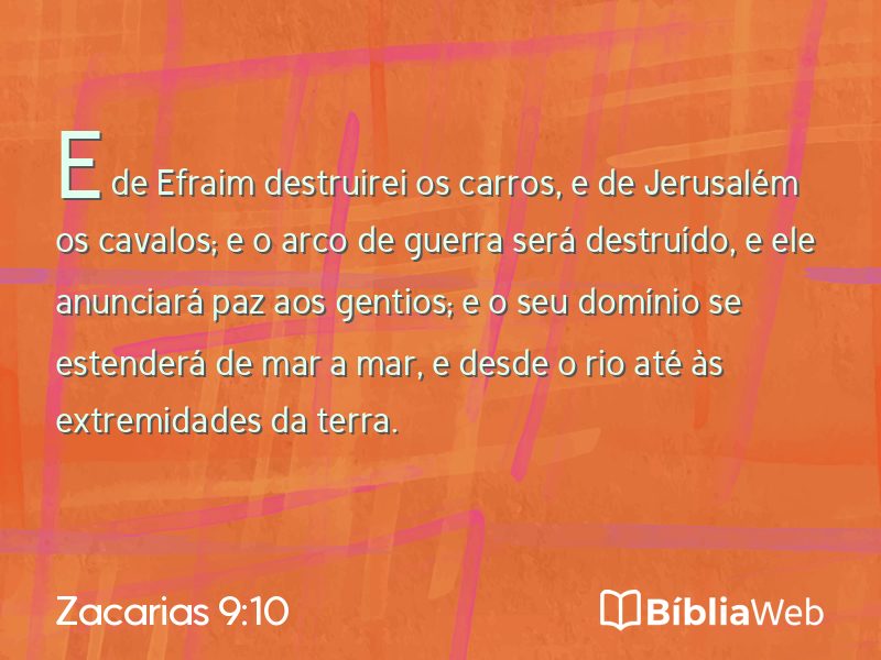 Zacarias 9:10 em imagem para compartilhar