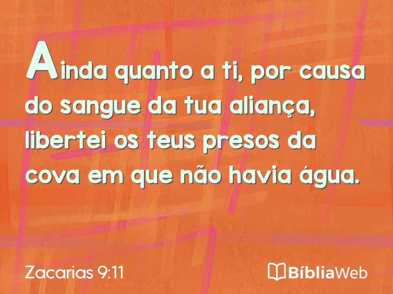 Zacarias 9:11 em imagem para compartilhar