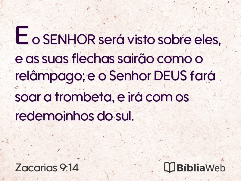 Zacarias 9:14 em imagem para compartilhar