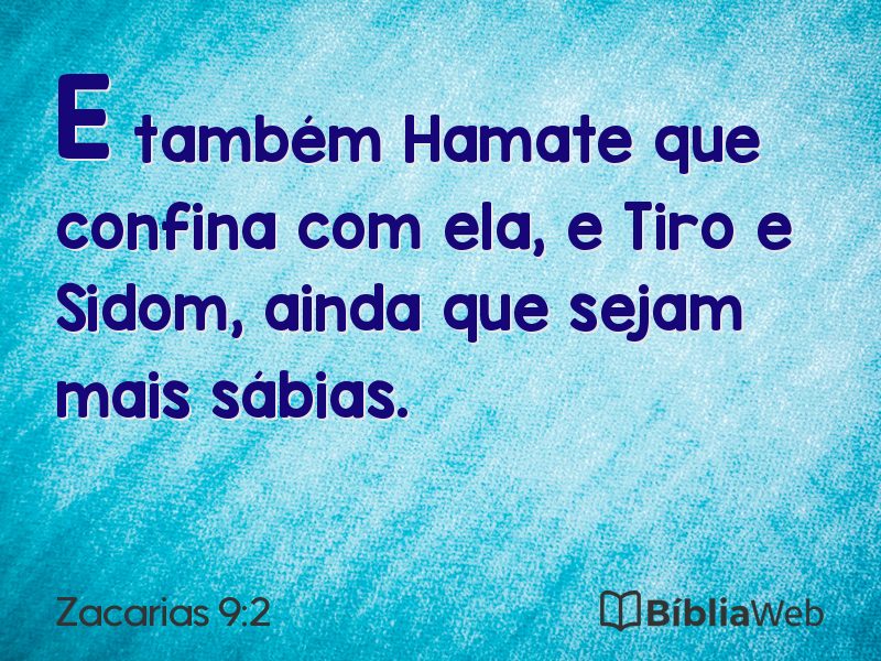 Zacarias 9:2 em imagem para compartilhar