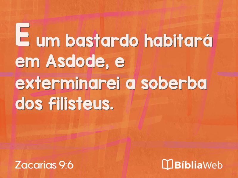 Zacarias 9:6 em imagem para compartilhar