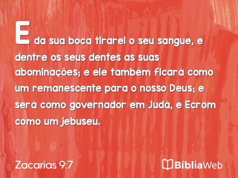 Zacarias 9:7 em imagem para compartilhar