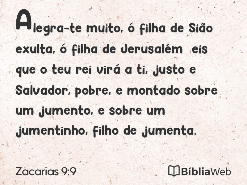 Zacarias 9:9 em imagem para compartilhar