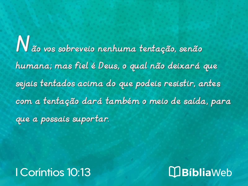 I Coríntios 10:13 em imagem para compartilhar