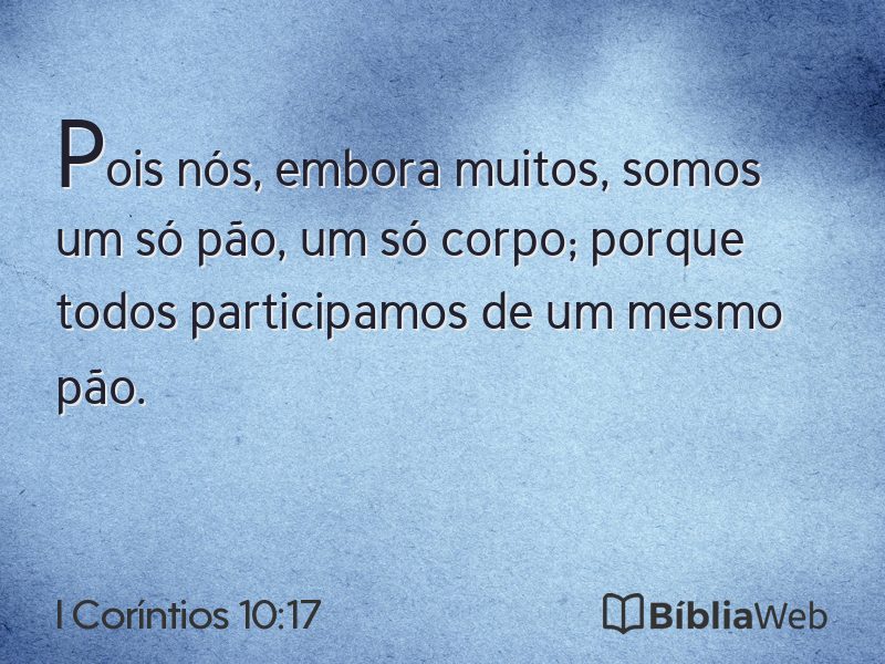 I Coríntios 10:17 em imagem para compartilhar