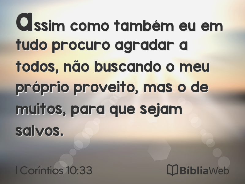 I Coríntios 10:33 em imagem para compartilhar