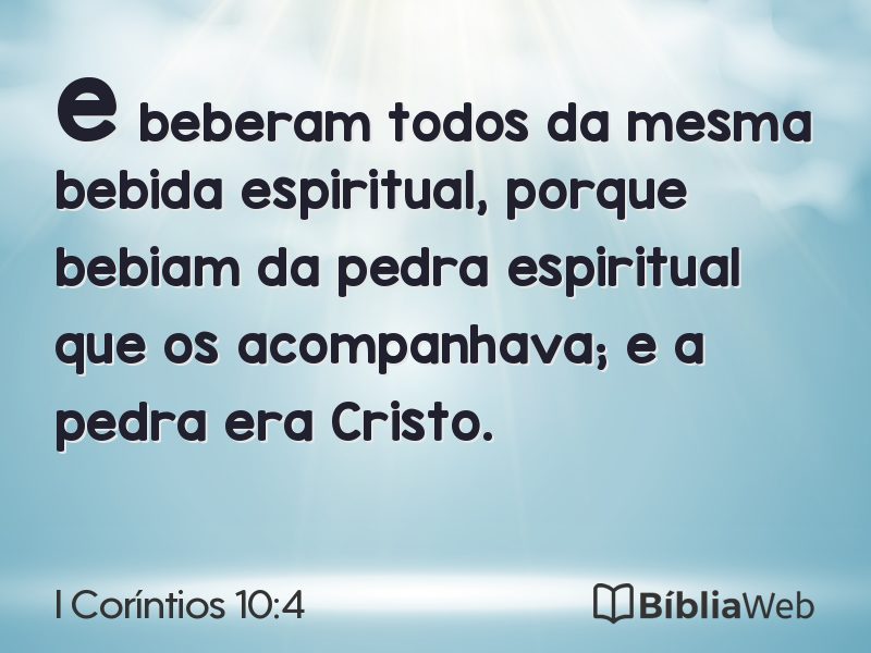 I Coríntios 10:4 em imagem para compartilhar