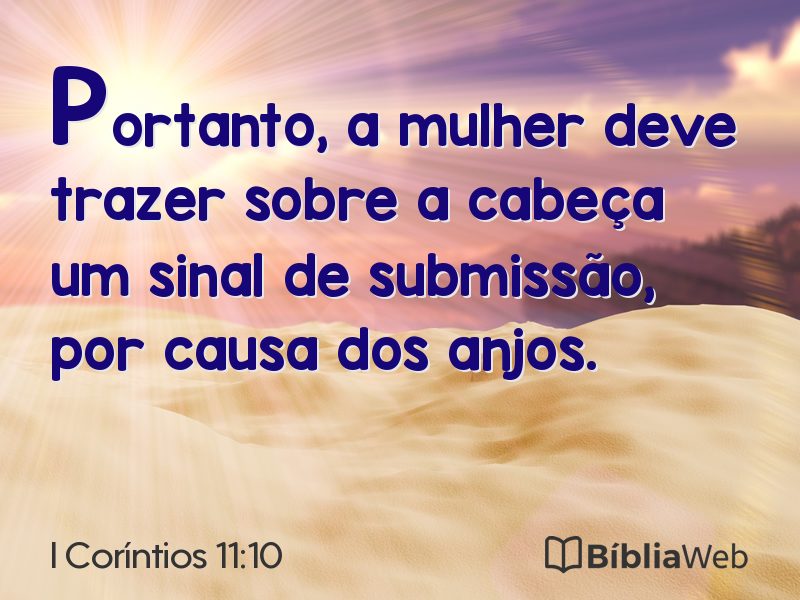 I Coríntios 11:10 em imagem para compartilhar