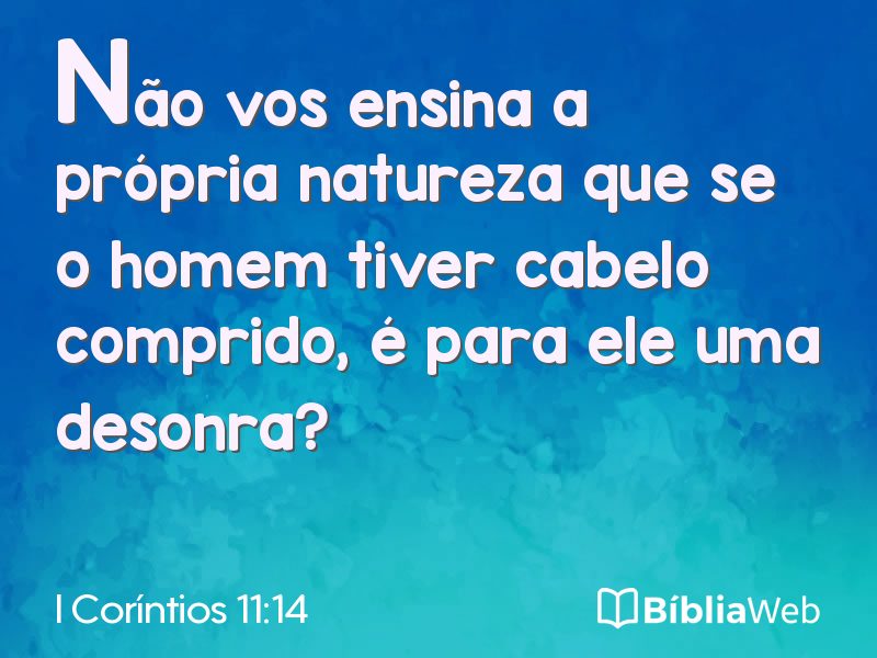 I Coríntios 11:14 em imagem para compartilhar