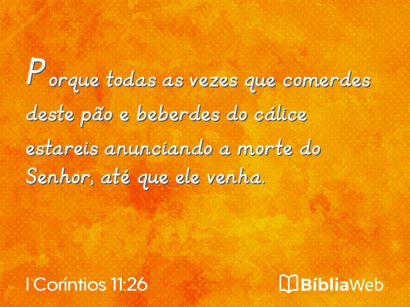 I Coríntios 11:26 em imagem para compartilhar