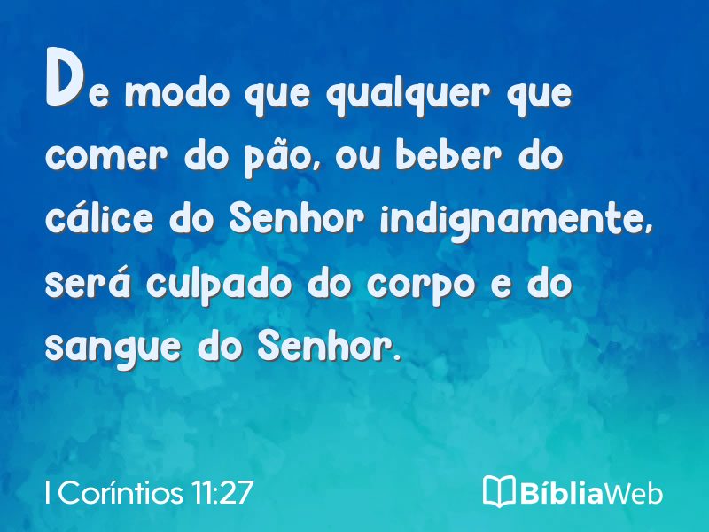 I Coríntios 11:27 em imagem para compartilhar