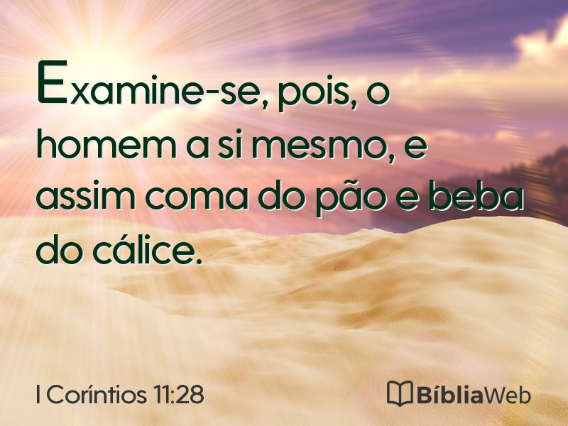 I Coríntios 11:28 em imagem para compartilhar