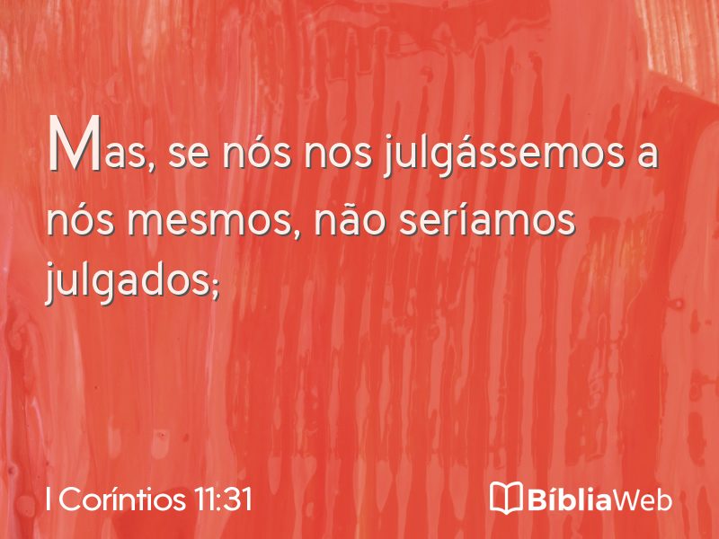 I Coríntios 11:31 em imagem para compartilhar