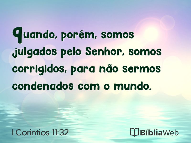I Coríntios 11:32 em imagem para compartilhar