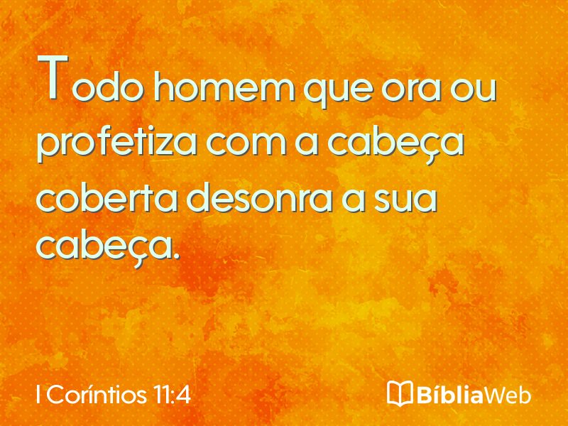 I Coríntios 11:4 em imagem para compartilhar