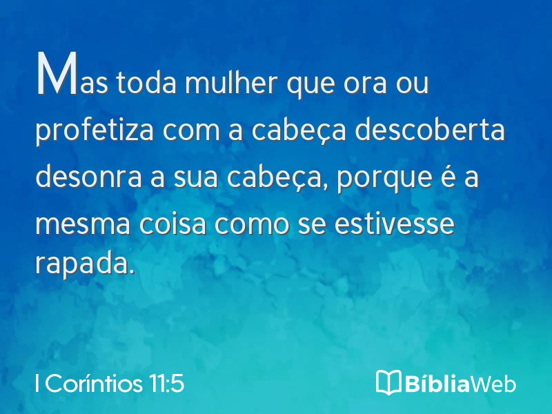 I Coríntios 11:5 em imagem para compartilhar