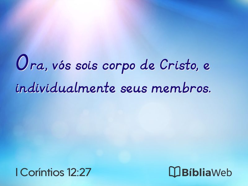 I Coríntios 12:27 em imagem para compartilhar