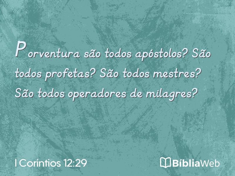 I Coríntios 12:29 em imagem para compartilhar