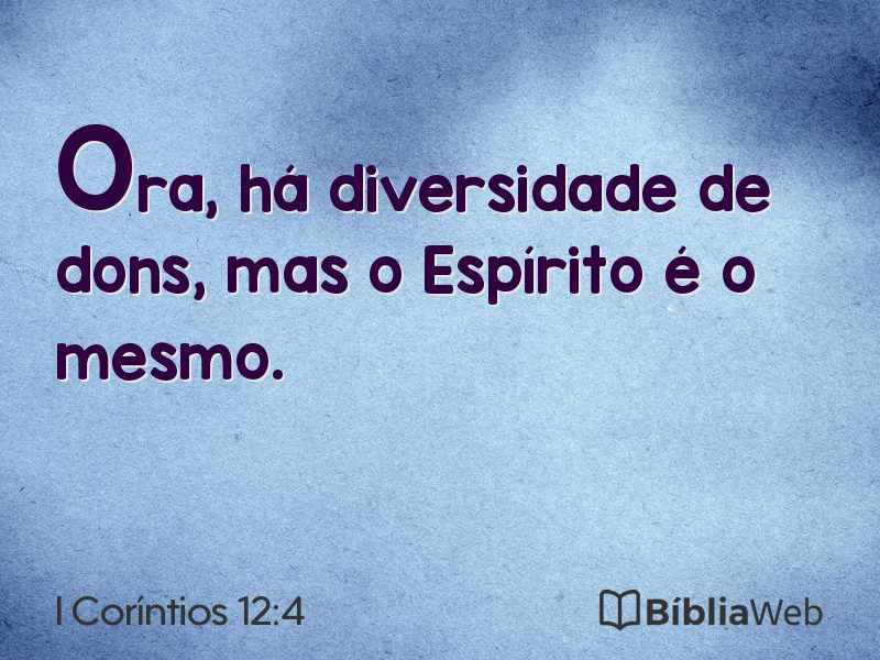 I Coríntios 12:4 em imagem para compartilhar