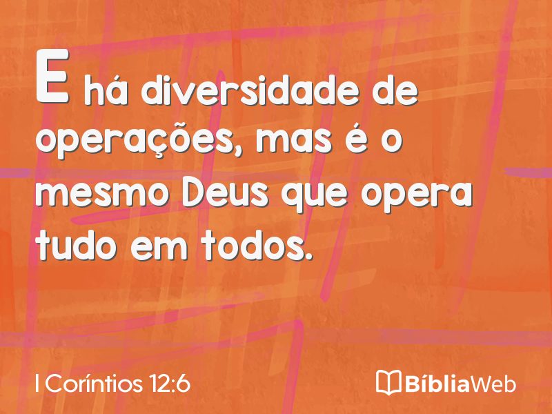 I Coríntios 12:6 em imagem para compartilhar
