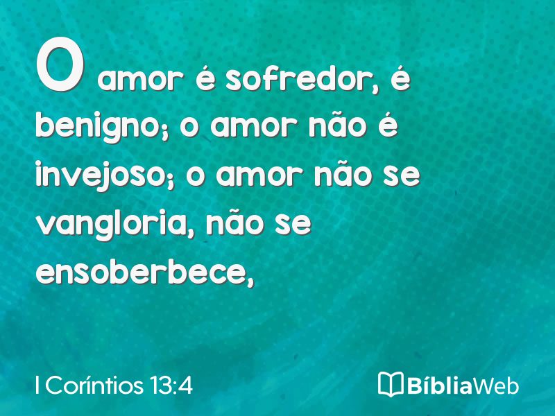 I Coríntios 13:4 em imagem para compartilhar