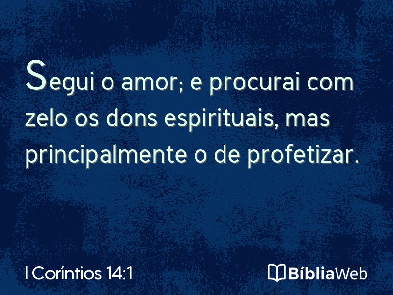 I Coríntios 14:1 em imagem para compartilhar
