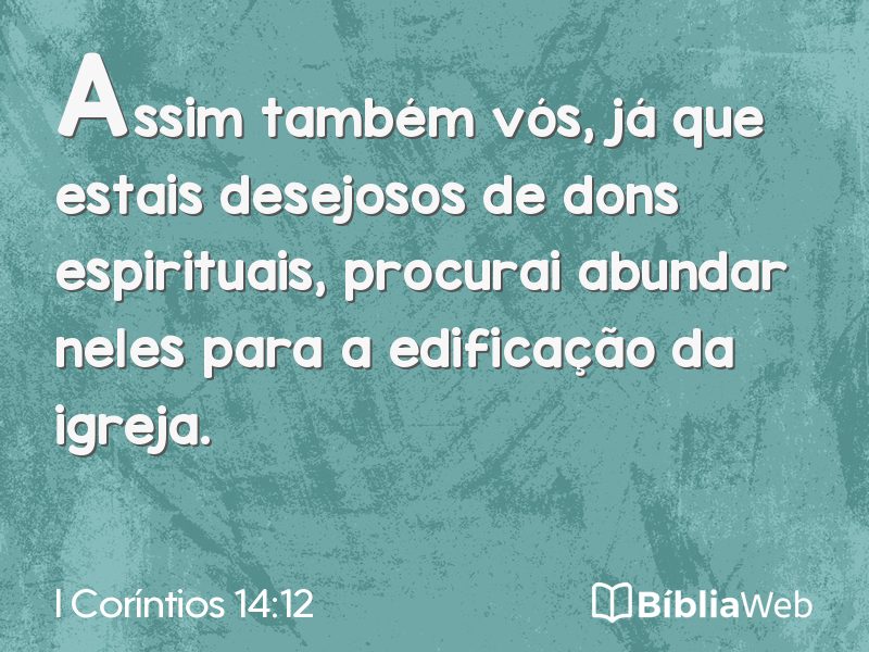 I Coríntios 14:12 em imagem para compartilhar