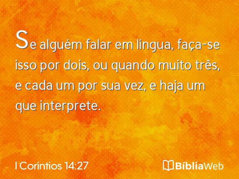 I Coríntios 14:27 em imagem para compartilhar