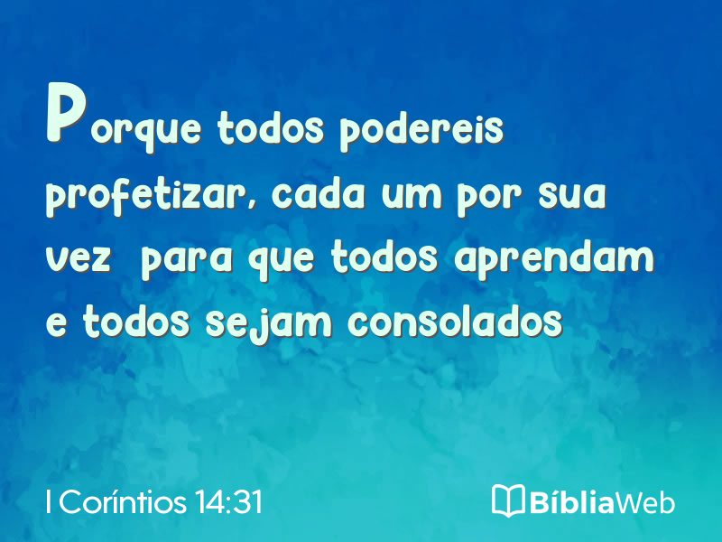 I Coríntios 14:31 em imagem para compartilhar