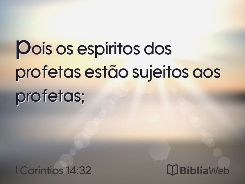 I Coríntios 14:32 em imagem para compartilhar