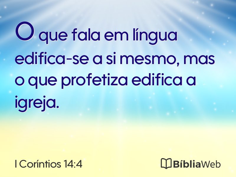I Coríntios 14:4 em imagem para compartilhar