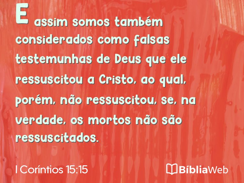 I Coríntios 15:15 em imagem para compartilhar