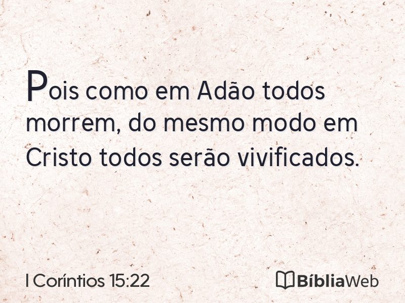I Coríntios 15:22 em imagem para compartilhar