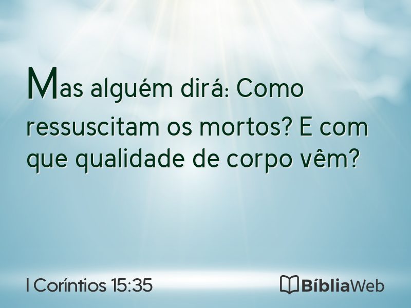 I Coríntios 15:35 em imagem para compartilhar