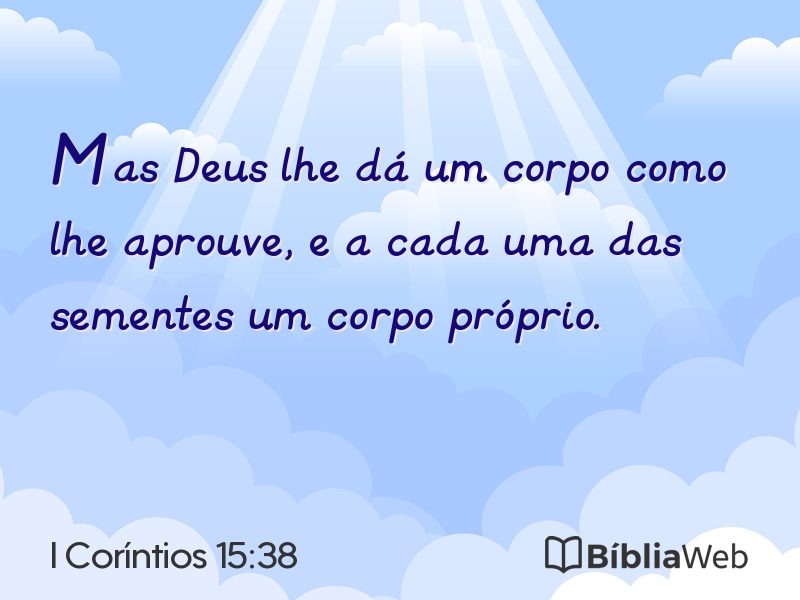 I Coríntios 15:38 em imagem para compartilhar